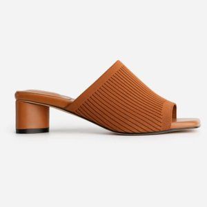 TIJN orange/brown mules - size 10